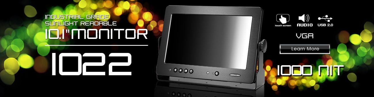 10 inch monitor, 10 inch touchscreen, small monitor, small touchscreen https://www.xenarc.com ruggedized solutions manufacturer for all industries  HDMI, VGA, DVI, SDI Video Inputs