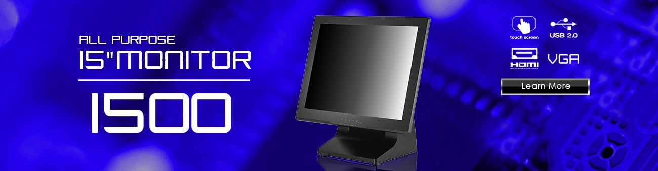 15 inch monitor, 15 inch touchscreen, small monitor, small touchscreen https://www.xenarc.com ruggedized solutions manufacturer for all industries  HDMI, VGA, DVI, SDI Video Inputs
