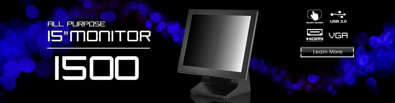 15 inch monitor, 15 inch touchscreen, small monitor, small touchscreen https://www.xenarc.com ruggedized solutions manufacturer for all industries  HDMI, VGA, DVI, SDI Video Inputs