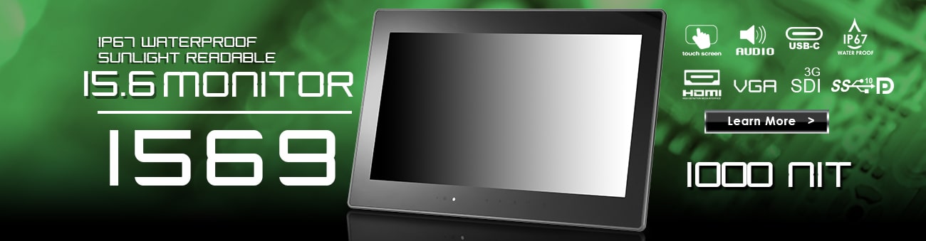 15 inch monitor, 15 inch touchscreen https://www.xenarc.com ruggedized solutions manufacturer for all industries  HDMI, VGA, DVI, USB-C Video Inputs