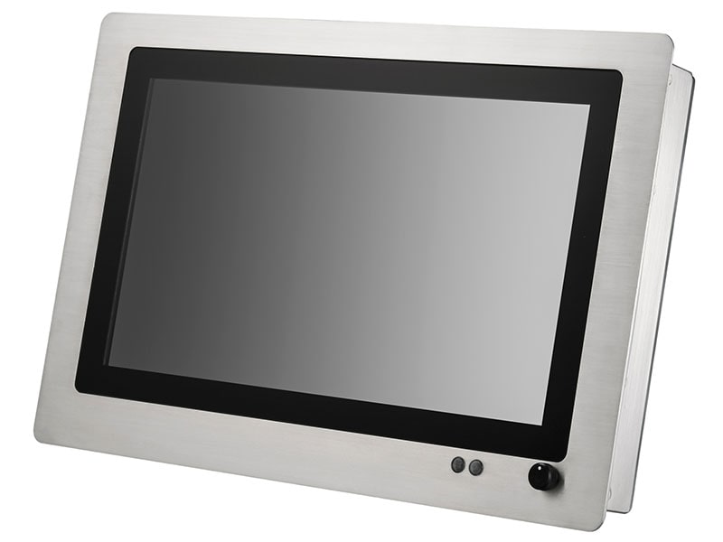 15.6 inch IP69K SUS316 Sunlight Readable UV-Resistant Capacitive Touchscreen LCD Display Monitor with HDMI, Displayport, and VGA Inputs 